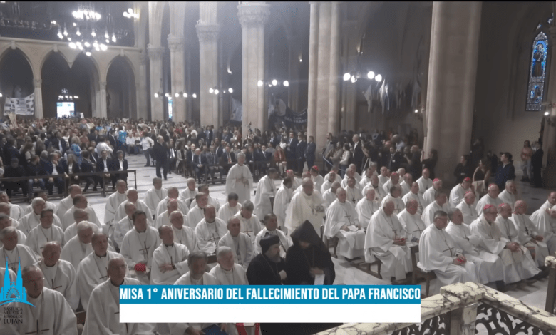Misa por el primer aniv. del fallecimiento del Papa Francisco - Youtube Santuario de Luján